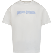T-shirt per ragazzi per bambini di Palm Angels Off White