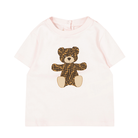 Fendi Bébé Filles T-shirt Rose Léger