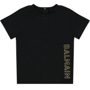 Balmain Baby Unisex T-Shirt Schwarz