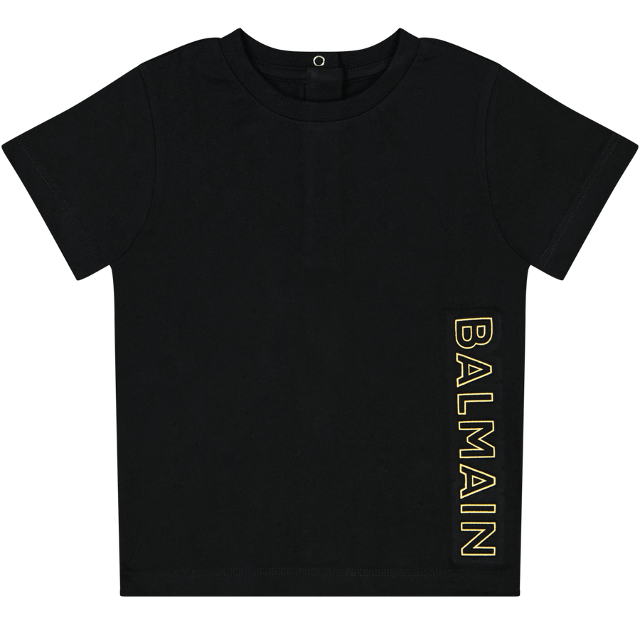 Balmain Baby Unisex T-Shirt Zwart