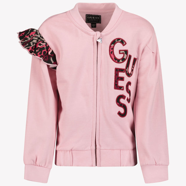 Guess Enfant Filles Gilet Rose Léger