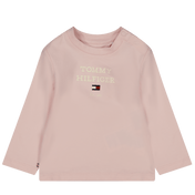 Tommy Hilfiger baby flickor t-shirt ljusrosa