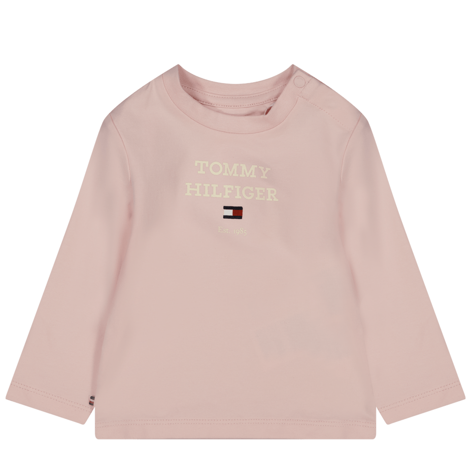 Tommy Hilfiger Baby Meisjes T-Shirt Licht Roze 62