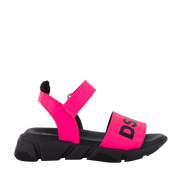 Dsquared2 dětské dívky sandály fluor růžová