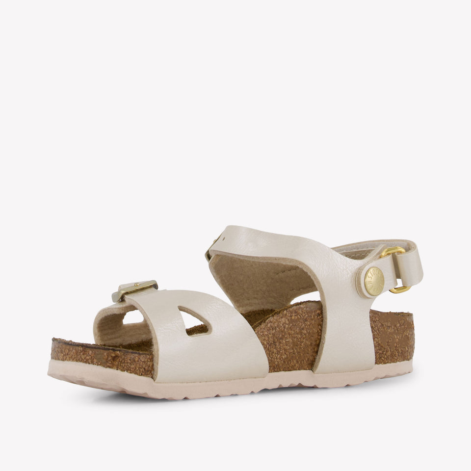 Birkenstock Rio Filles Sandales dedans Blanc