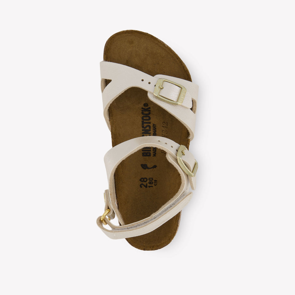Birkenstock Rio Filles Sandales dedans Blanc