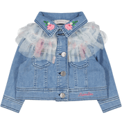 Jeans de chaqueta de niña de monennalisa
