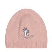 Moncler baby jenter hat lys rosa