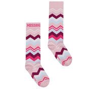 Missoni Dětské dívky ponožky světle růžové