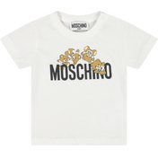 Moschino Baby Unisex Camiseta blanca