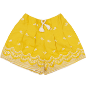 Pantalones cortos para niñas para niños de alcalde amarillo
