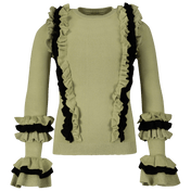 Suéter de garotas infantis de reiernas taupe