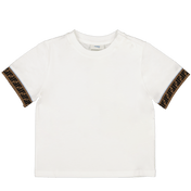 Fendi Bebé Chicos Camiseta en Blanco