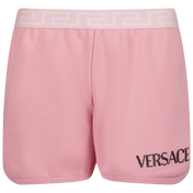 Versace Children's Girls Shorts Light Pink