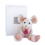 Doudou et Compagnie Baby Souris Etoile 25 cm różowy