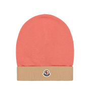 Moncler infantil garotas chapéu rosa