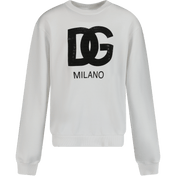 Dětský svetr Dolce & Gabbana bílý