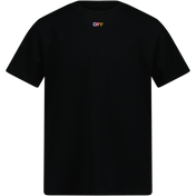 Camiseta infantil esbranquiçada preta