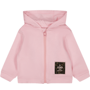 Fendi Baby Girls Cardigan Light Pink