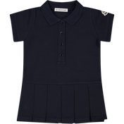 Moncler bambine vestito blu scuro