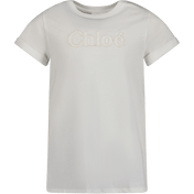 Chloe Children's Girls T-shirt Off White