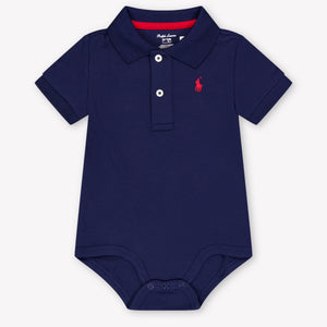 Ralph Lauren Baby Jongens Rompertje In Navy