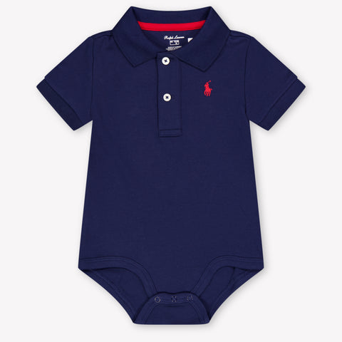 Ralph Lauren bebe Chicos mameluco en Navy