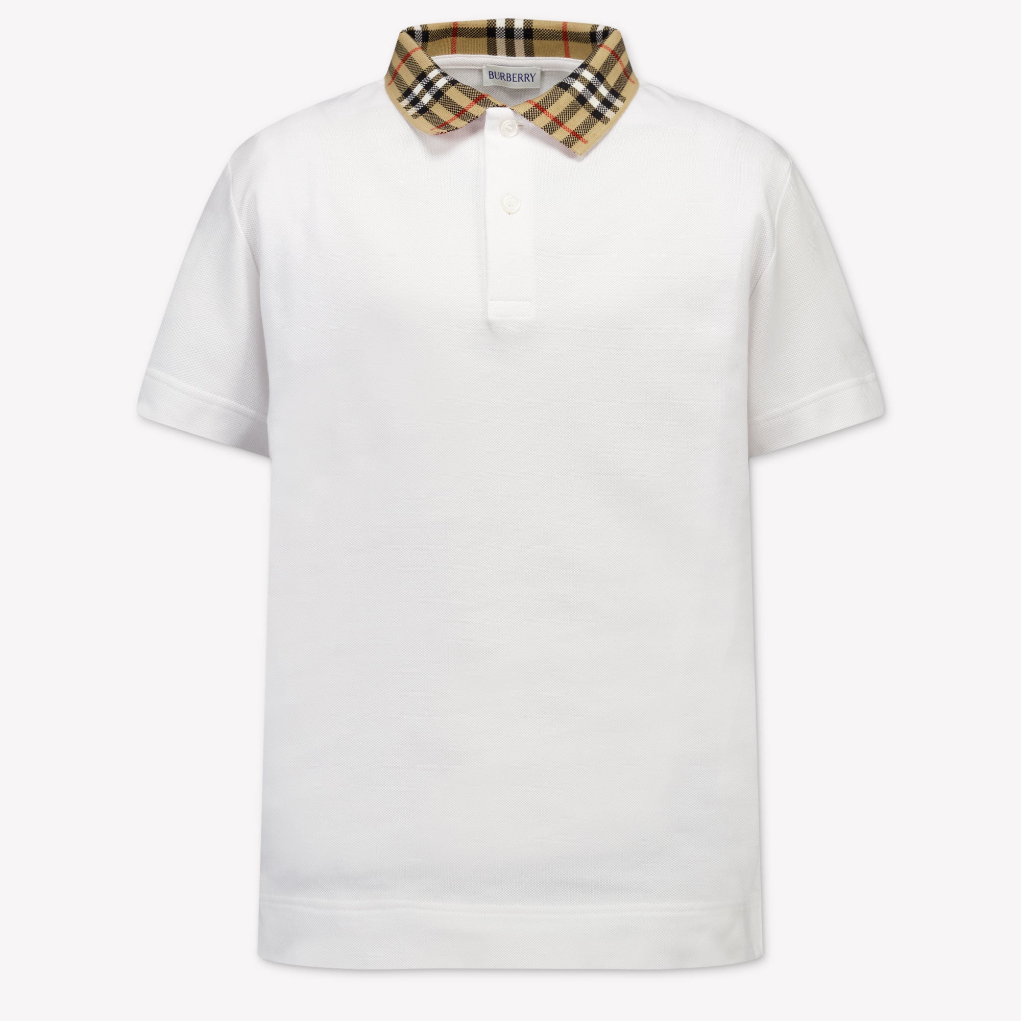 Burberry Johanne Kinder Ragazzi Polo In Bianco
