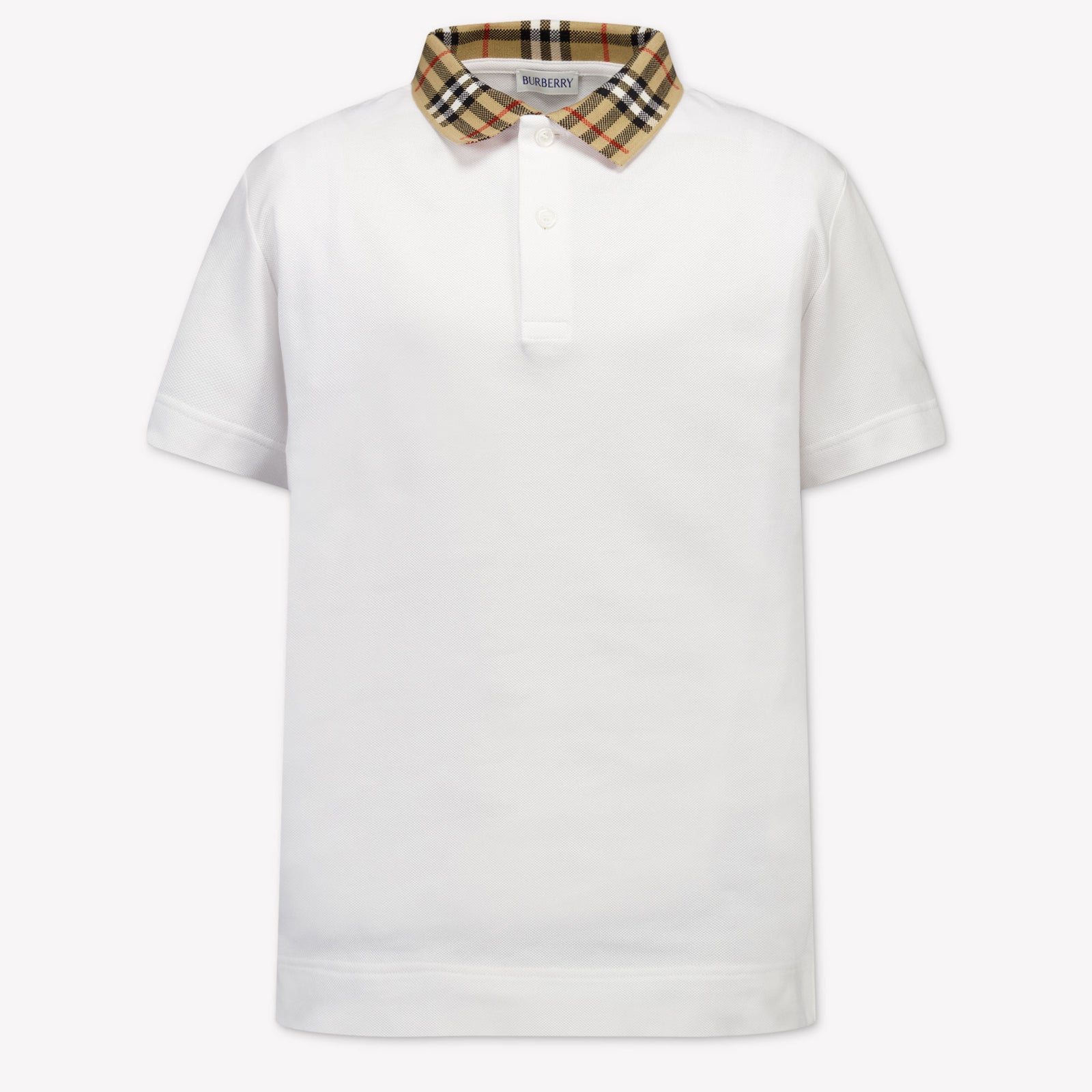 Burberry Johanne Kinder Ragazzi Polo In Bianco