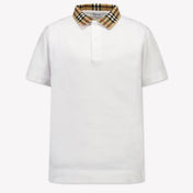 Burberry Johanne Kinder Ragazzi Polo In Bianco