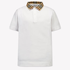 Burberry Johane Kinder Garçons Polo En Blanc