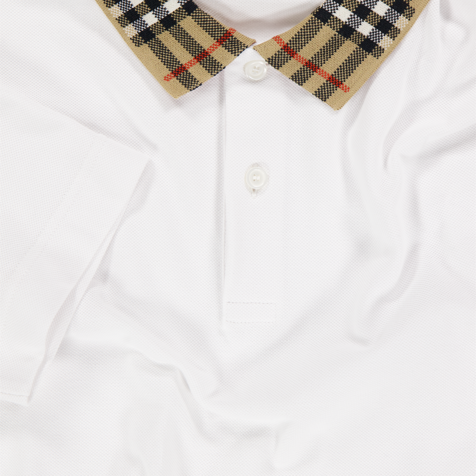 Burberry Johanne Kinder Ragazzi Polo In Bianco