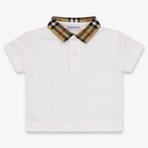 Burberry Johane Baby Ragazzi Polo In Bianco