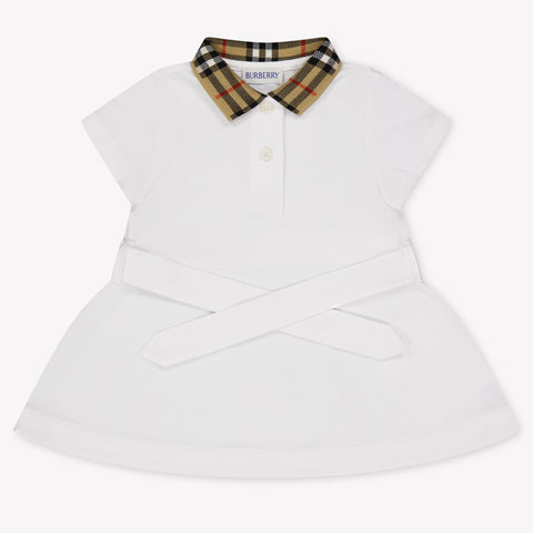 Burberry Astrid Bébé Filles Habillez-vous Blanc
