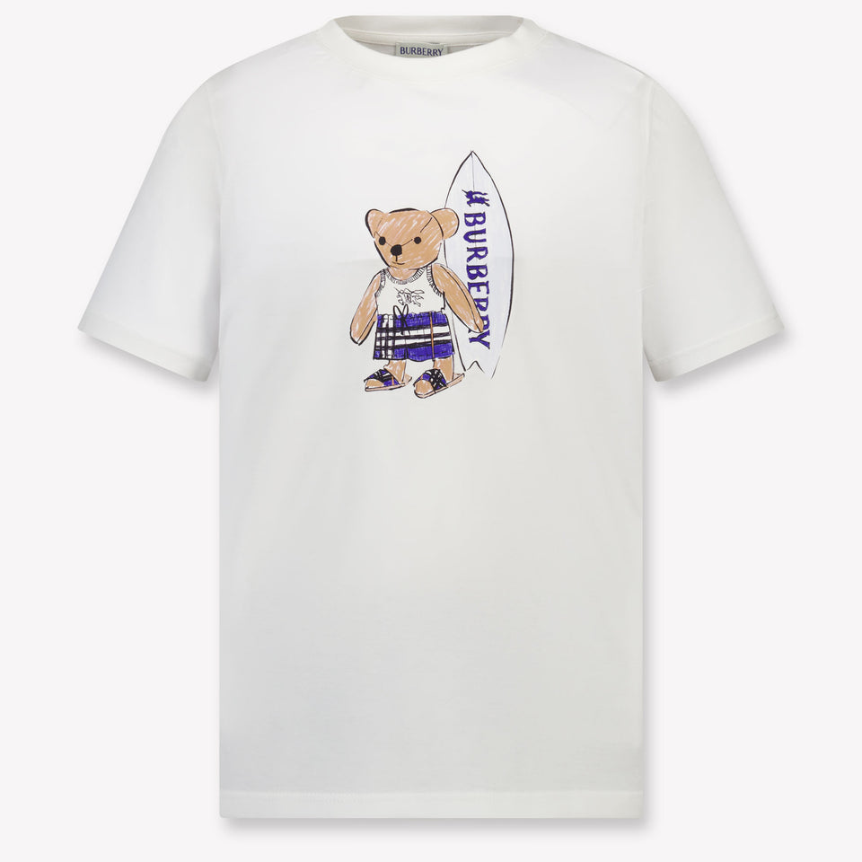 Burberry CedarTeddy Kinder Jungen T-Shirt In Grauweiß