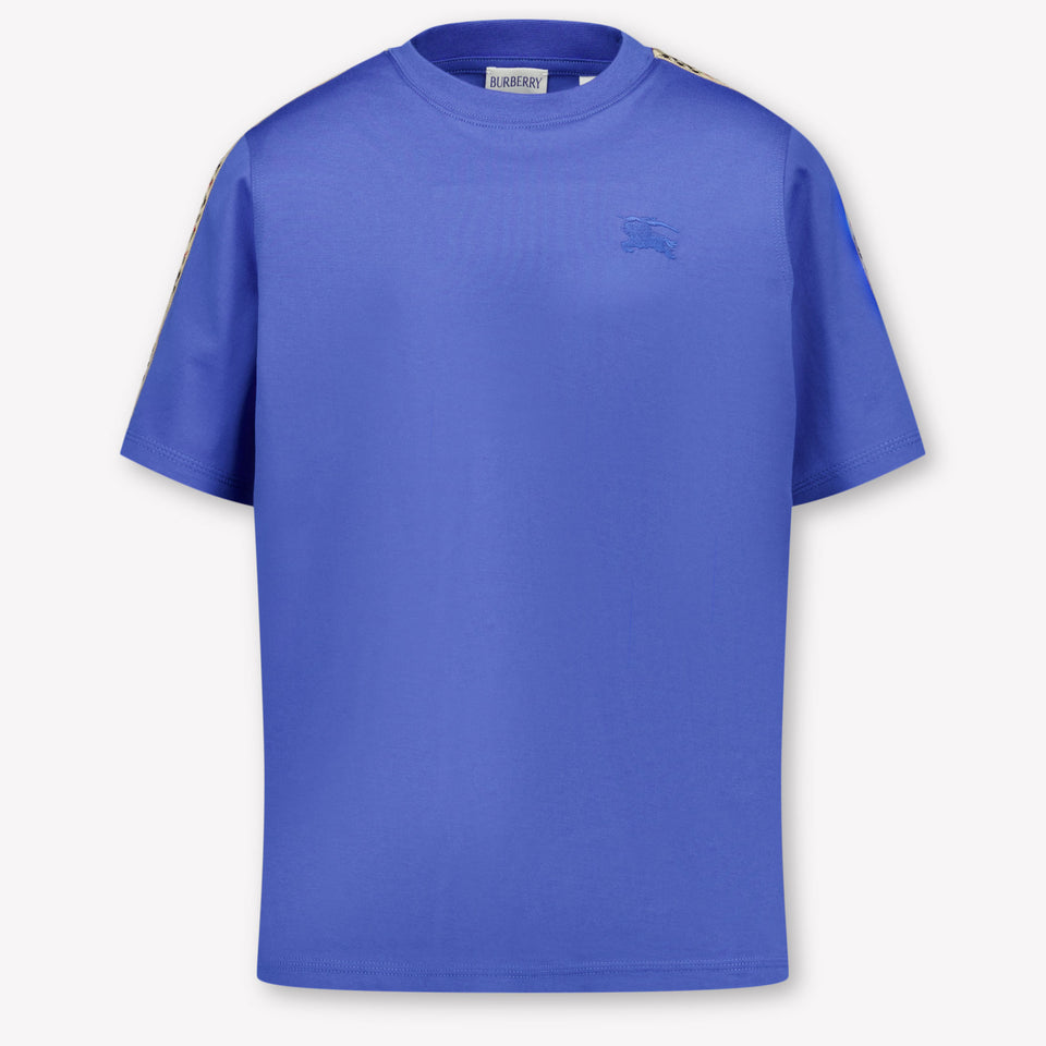 Burberry Enfants à carreaux de cèdre Garçons T-shirt dans Bleu Cobalt