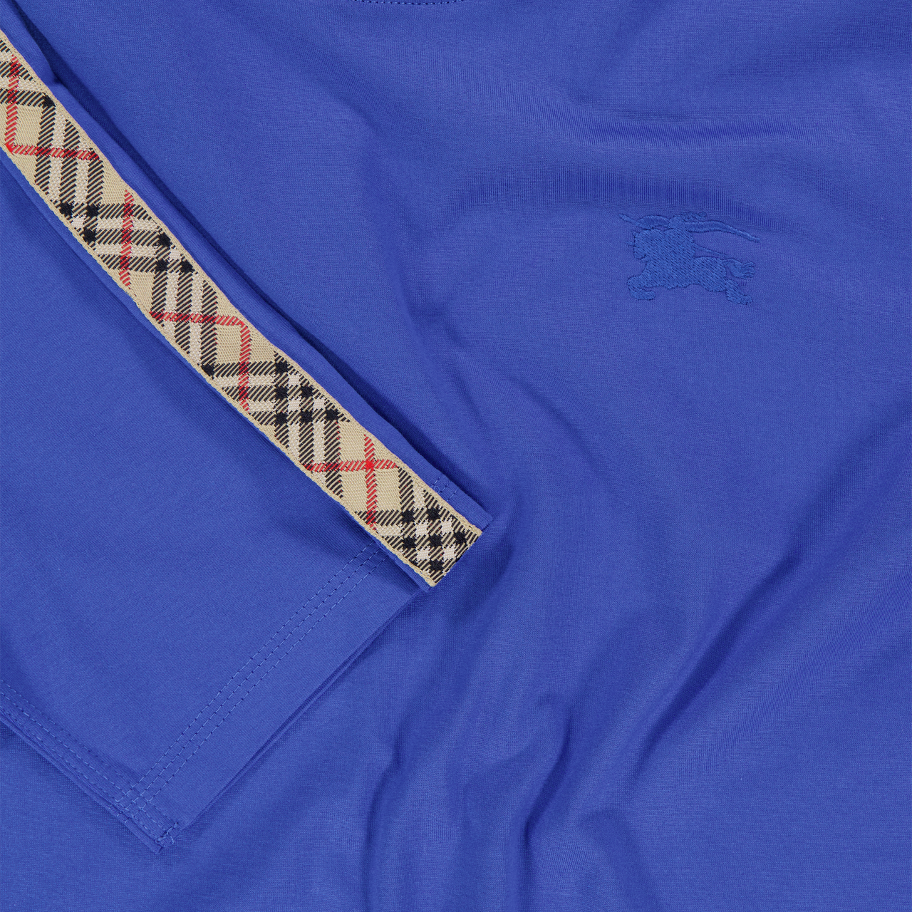 Burberry Enfants à carreaux de cèdre Garçons T-shirt dans Bleu Cobalt