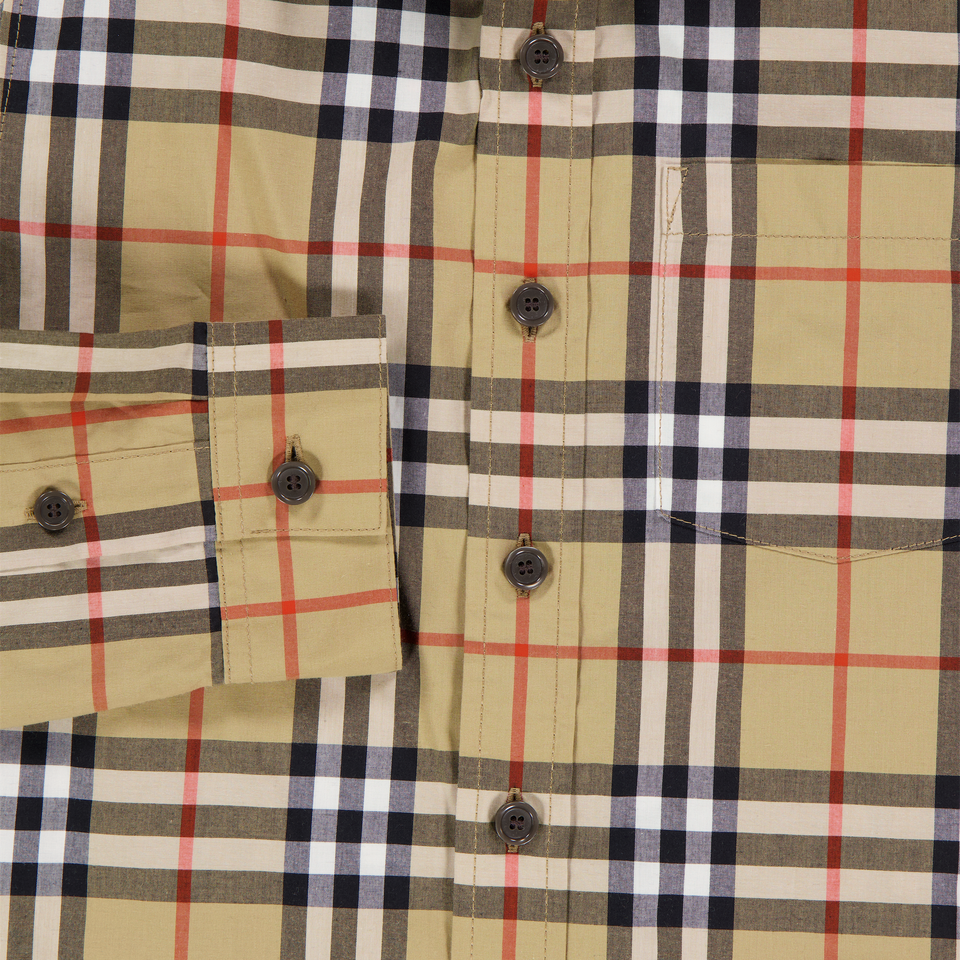 Burberry Owen Kinder Ragazzi Camicetta dentro Beige