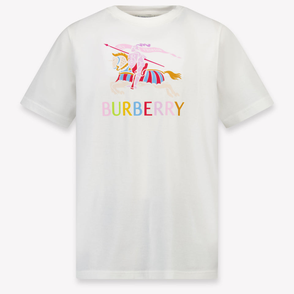 Burberry Kinder Mädchen T-Shirt In Grauweiß
