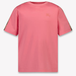 Burberry Zedernscheck Kinder Mädchen T-Shirt In Rosa