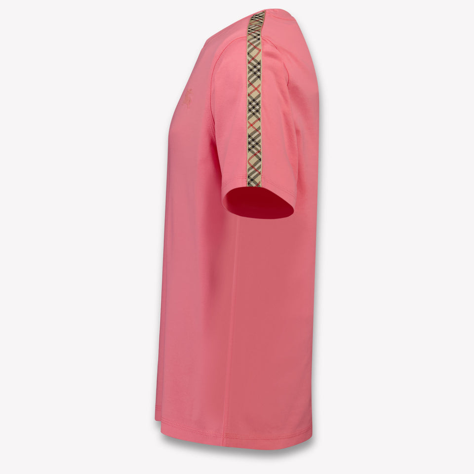 Burberry Cheque de cedro niños Chicas Camiseta adentro Rosa
