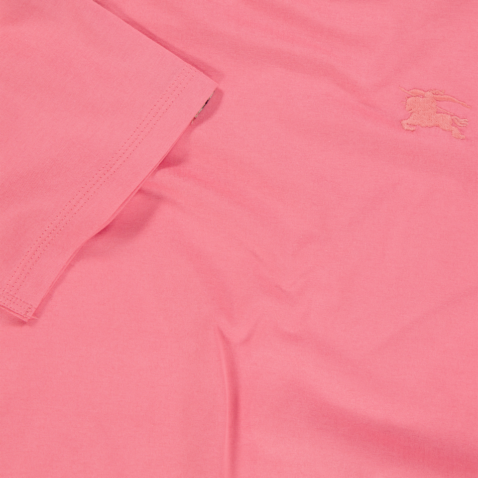 Burberry Cheque de cedro niños Chicas Camiseta adentro Rosa