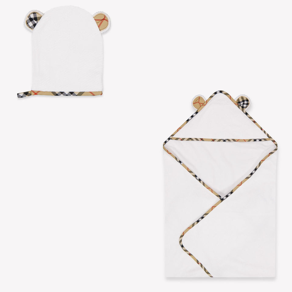 Burberry Bear Towelo Baby Unisex Accessory In White