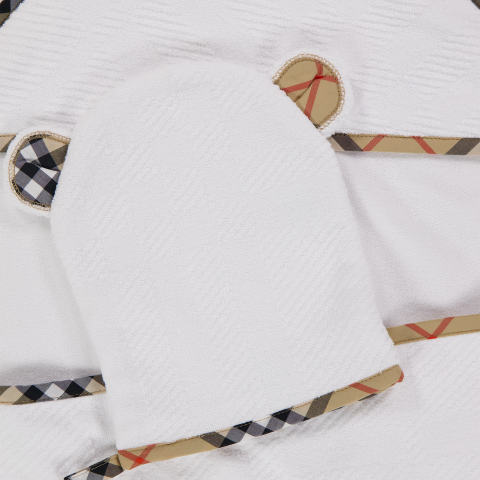 Burberry Bear Towelo Baby Unisex Accessory In White