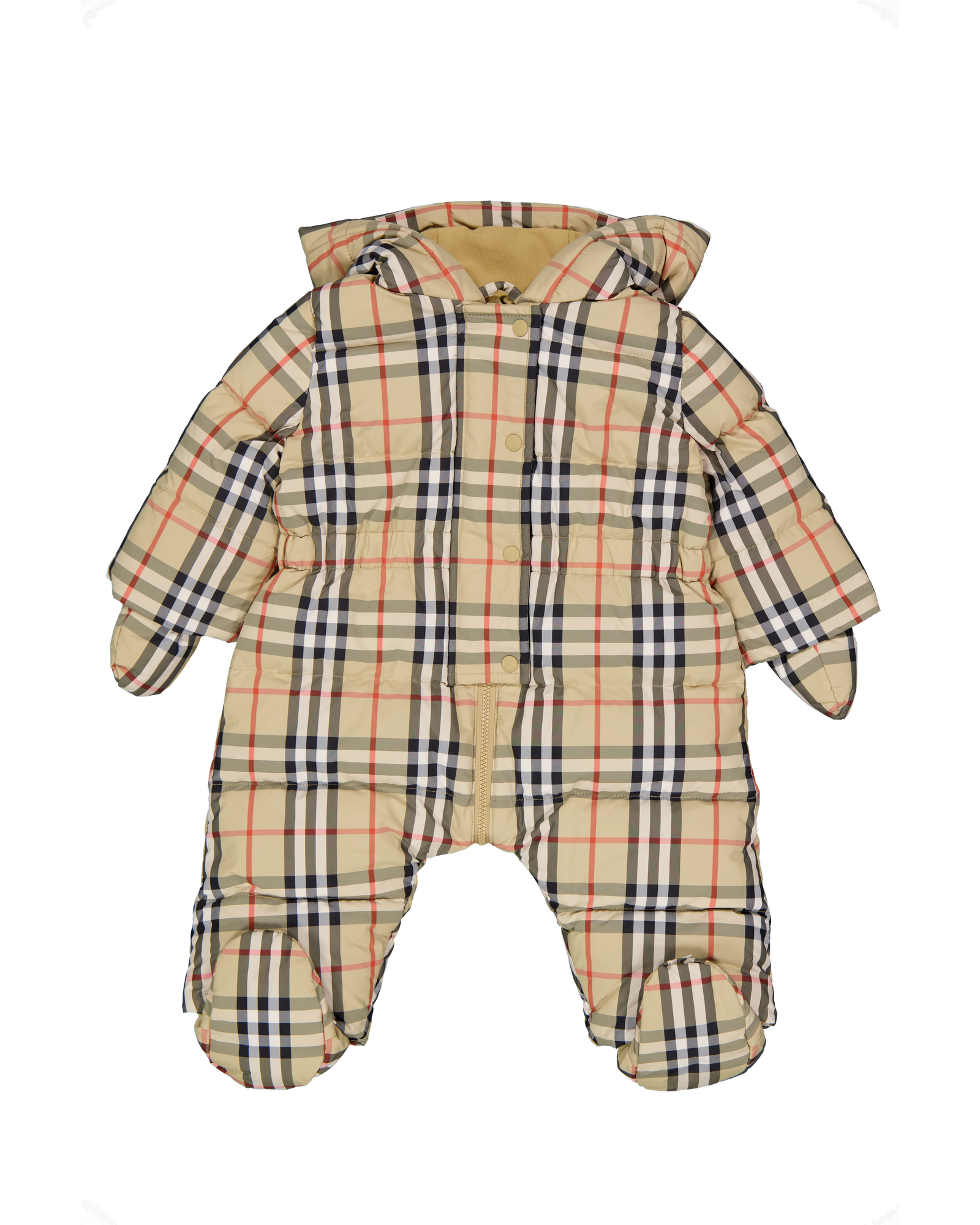 Burberry Harper Baby Unisex Ski Suits In Beige