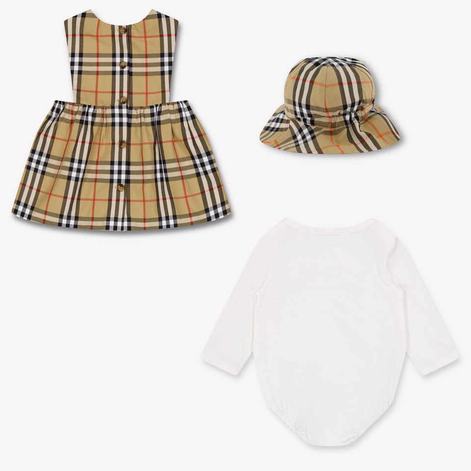 Burberry Halima Baby Girls Set In Beige