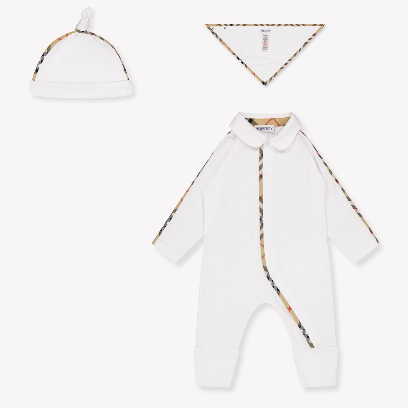 Burberry Hamilton Baby Unisex Tutina dentro Bianco
