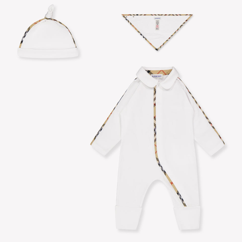 Burberry Hamilton Baby Unisex Tutina dentro Bianco