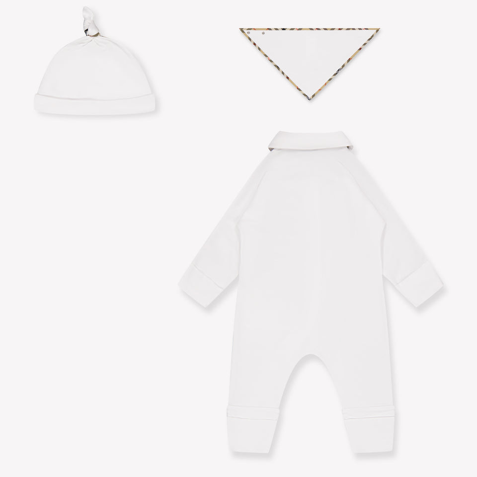 Burberry Hamilton Baby Unisex Tutina dentro Bianco