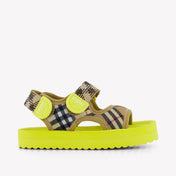 Burberry Lou Ragazzi Sandals In Lime